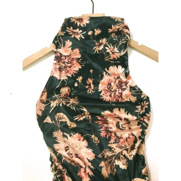 BHLDN Anthropologie Holly Halter Stretch Velvet Midi Dress - S - NWT - Picture 6 of 11